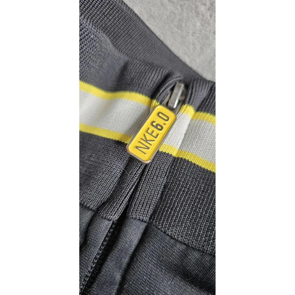 Nike 6.0 SB Varsity Jacket Jock Mens Medium Black Yellow Gray Sports